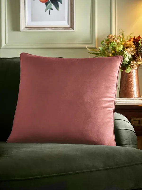 Appletree Pink Harlan Velvet Filled Cushion