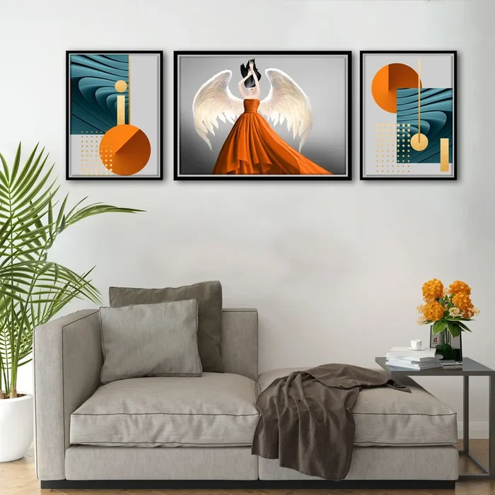 Artsy Angelina Set of 3 Canvas Painting for home D̩cor