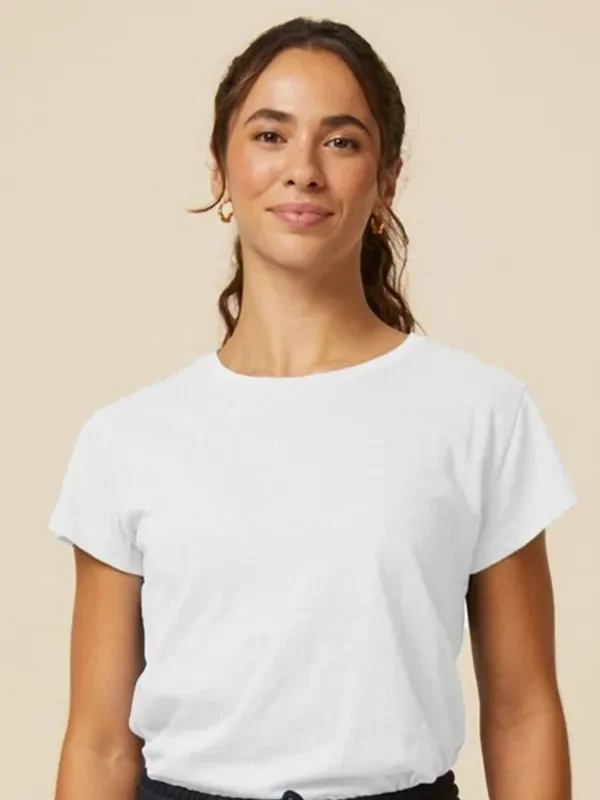 Aspiga White Short 100% Cotton T-Shirt