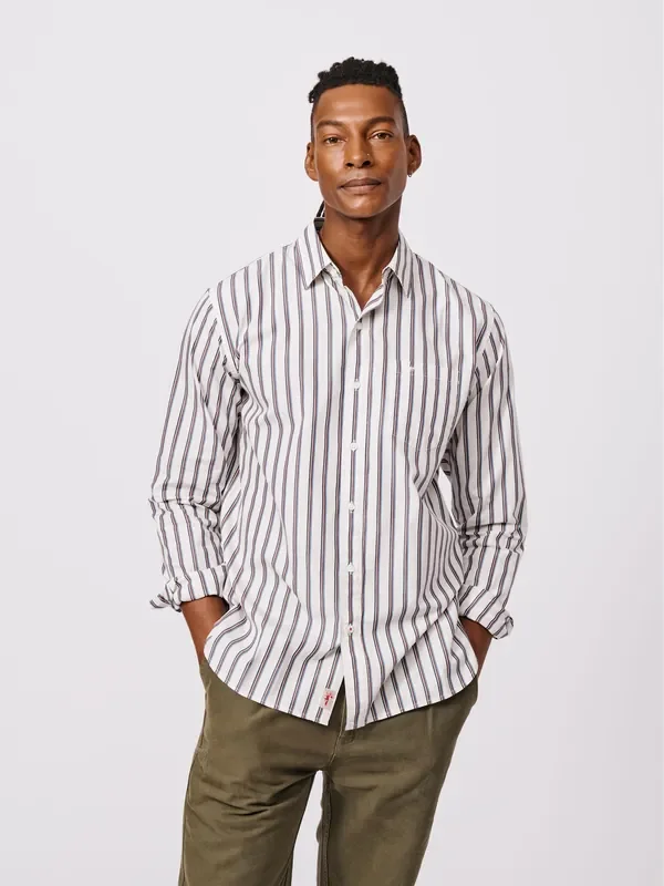Aubin Blue Gladstone Poplin 100% Cotton Shirt