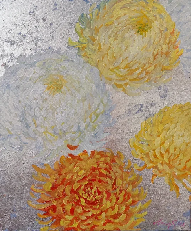 ‘’Autumn Mood ” (2022) Acrylic painting by Anna Silabrama