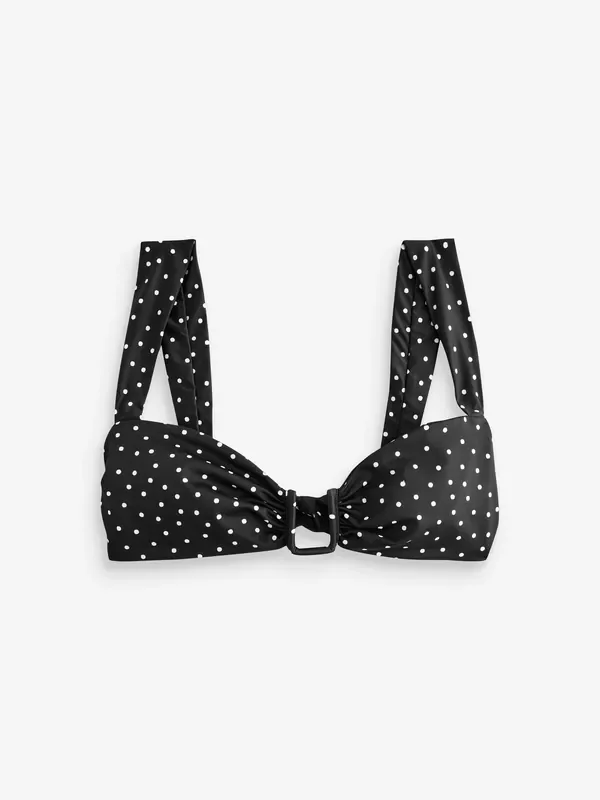 Away That Day Black/White Polka Dot Cannes Top Seasons