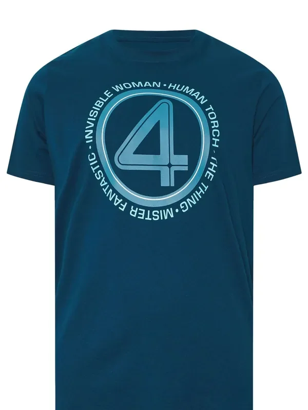 BadRhino Big & Tall Blue Fantastic 4 T-Shirt
