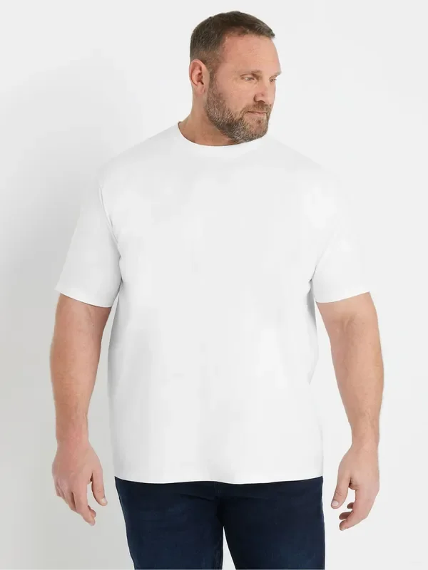 BadRhino Big & Tall White Soft Touch T-Shirt