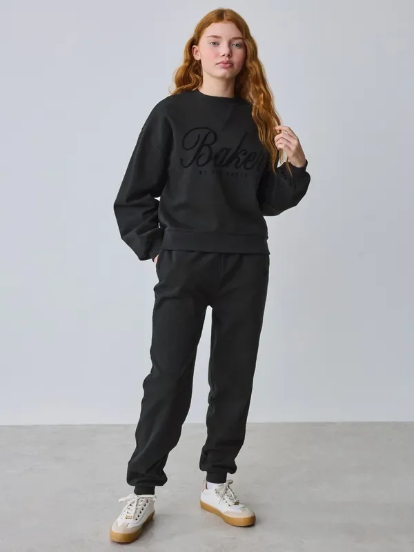 Baker by Ted Baker 2 Piece Flock Print Boxy Sweat & Cuffed Joggers Set