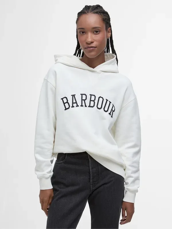 Barbour® Blue Northumb Hood Cloud/N 100% Cotton Sweatshirt