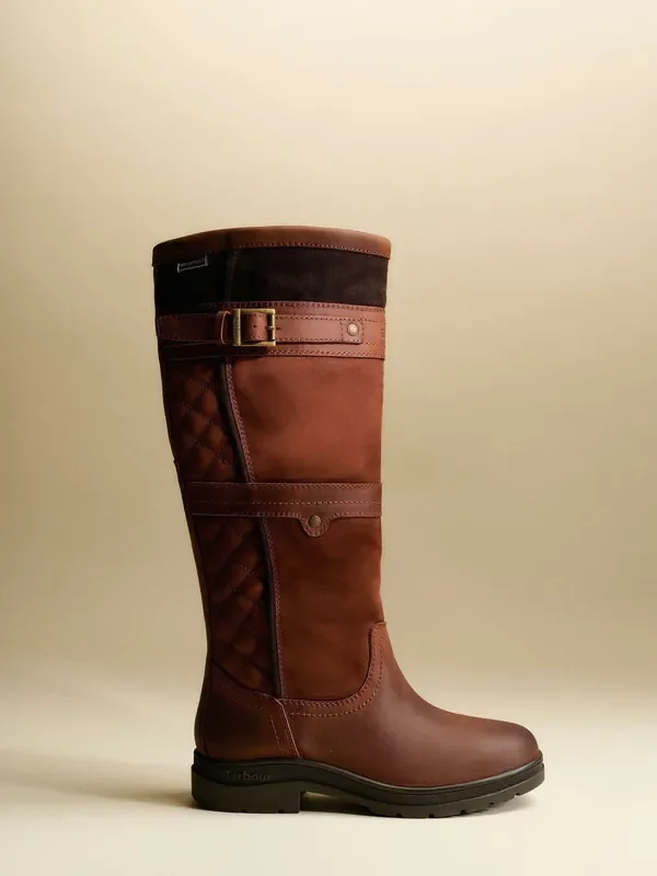 Barbour® Brown Beaconsfield Leather Tall Boot