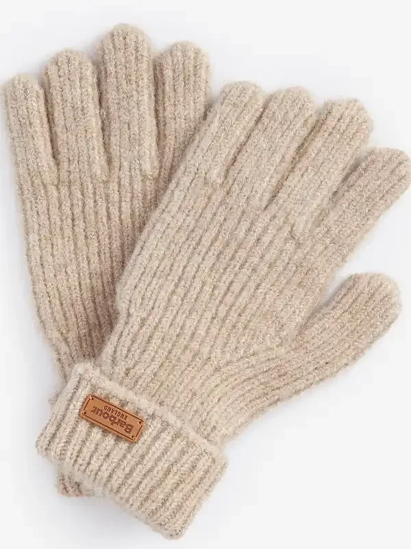 Barbour® Cream Pendle Knitted Gloves
