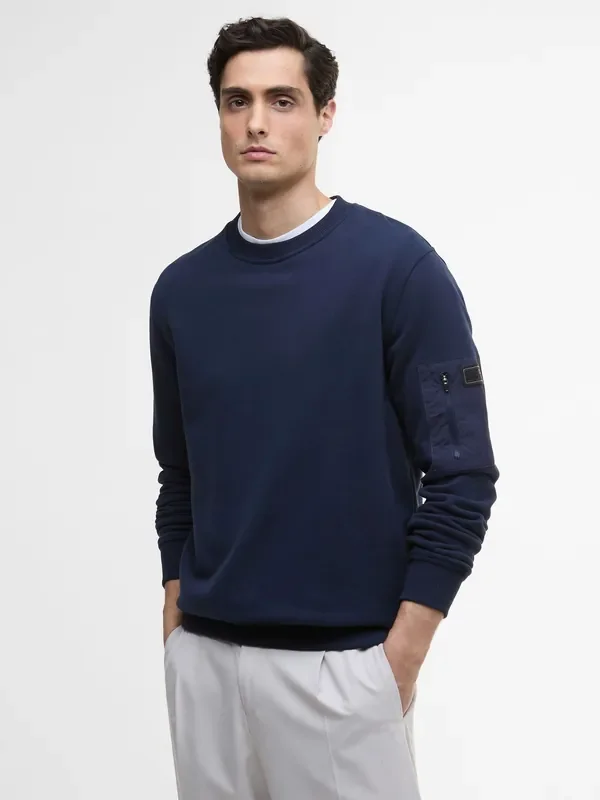 Barbour® International Blue Grip Crew Neck Sweater