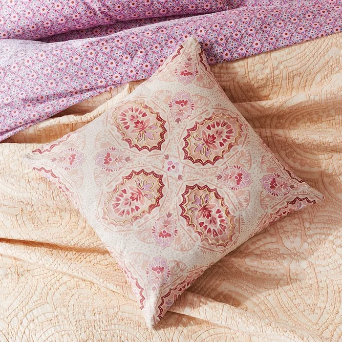 Barossa Pink & Natural Linen Cushion