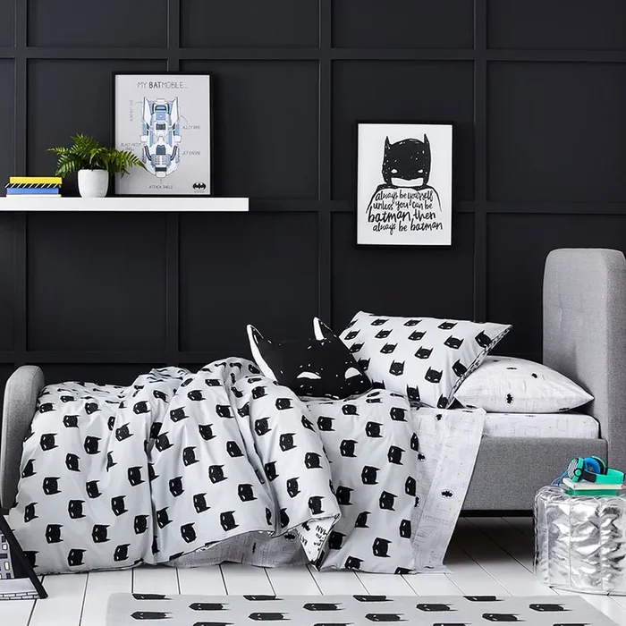Batman Grey Quilt Cover Set