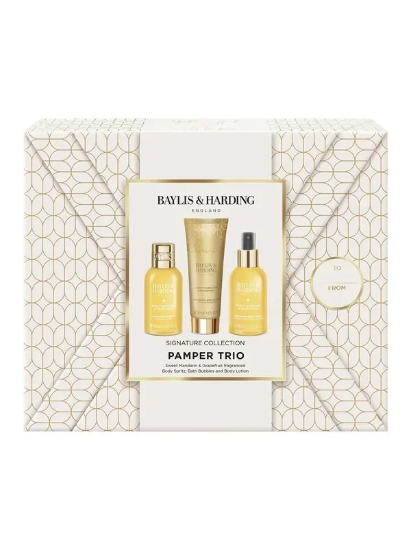 Baylis & Harding Sweet Mandarin & Grapefruit Gift Wrapped Pamper Trio Gift Set