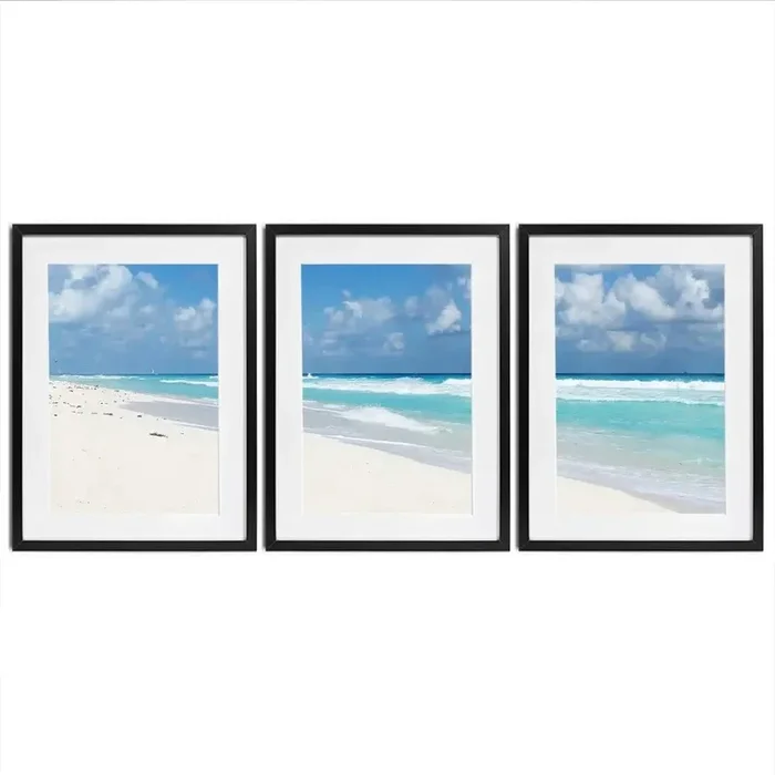 Beautiful Beach Scene Framed Art Print Trio