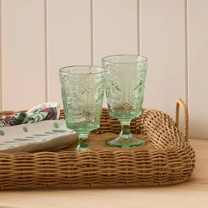 Bee Mint Wine Glass Pack of 2
