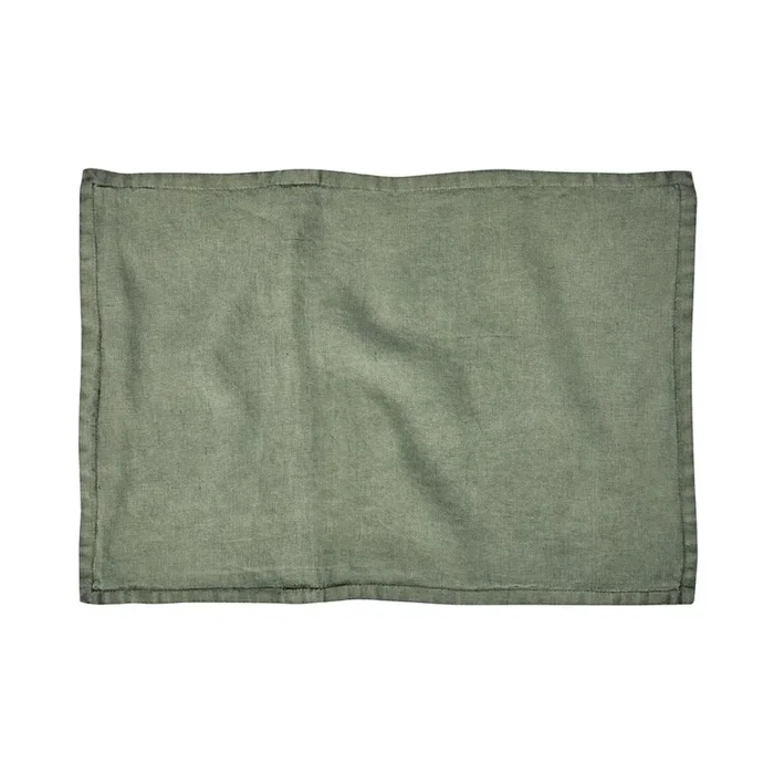 Belgian Forest Vintage Washed Linen Long Cushion
