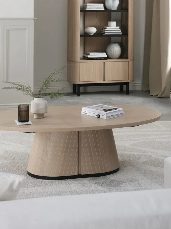 Bentley Designs Rustic Oak Vega Oval Coffee Table