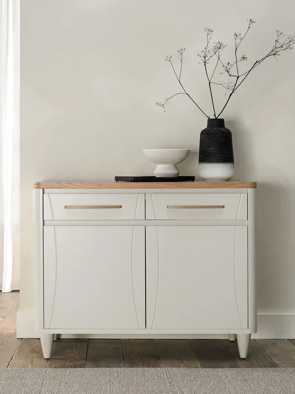 Bentley Designs Scandi Oak Soft Grey Larsen Narrow Sideboard