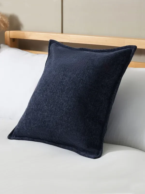 BHS 2 Pack Navy Oxford Chenille Cushions