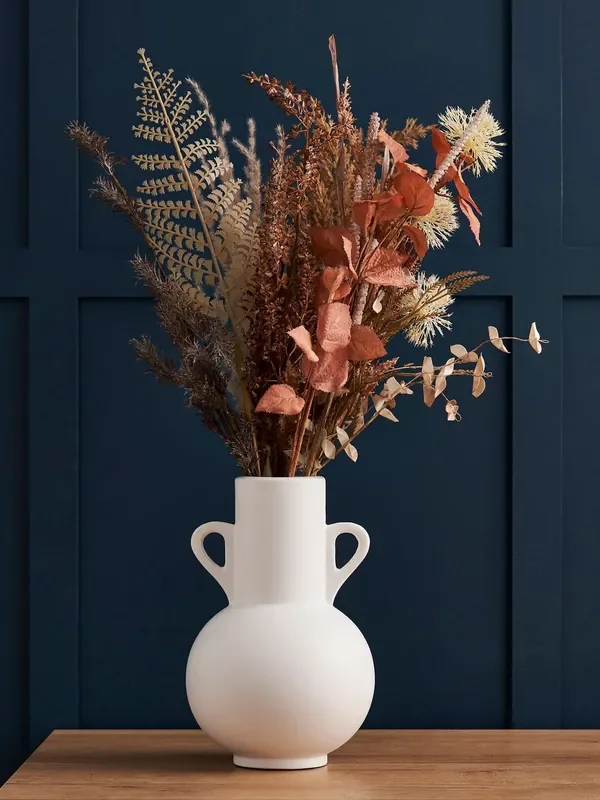 BHS White Jug Ceramic Vase