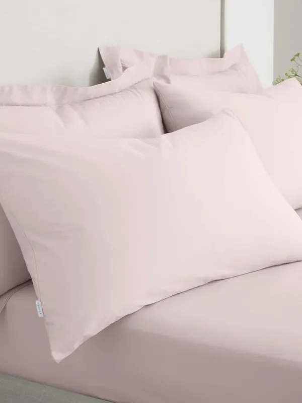 Bianca Blush 200 Thread Count 100% Cotton Pillowcase Pair