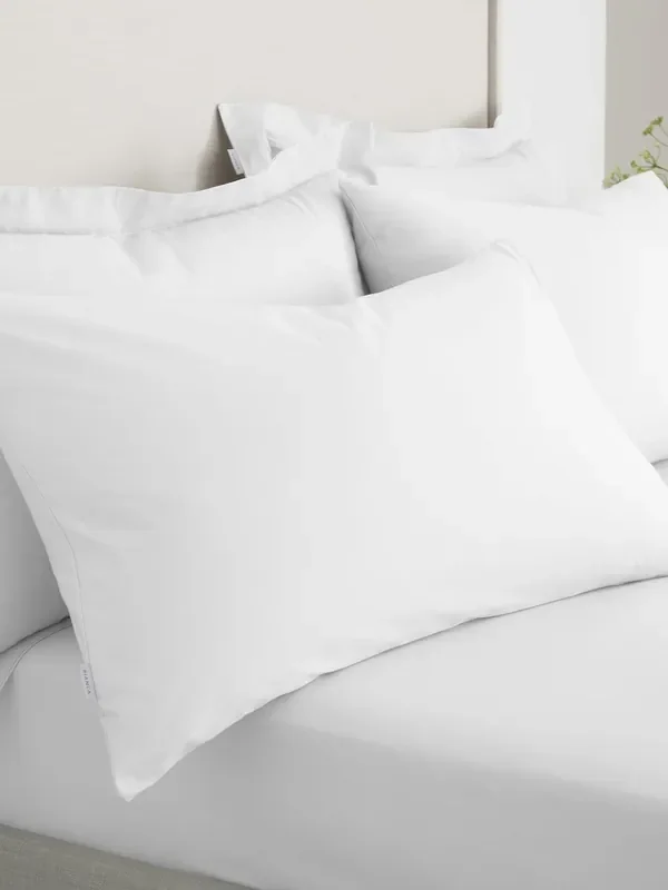 Bianca White 200 Thread Count 100% Cotton Pillowcase Pair