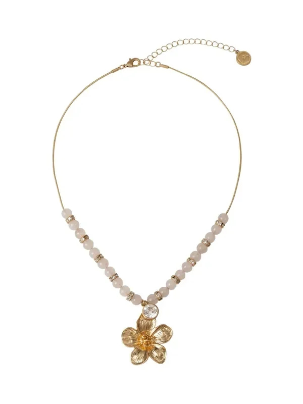 Bibi Bijoux Gold Tone Flower Bead Necklace