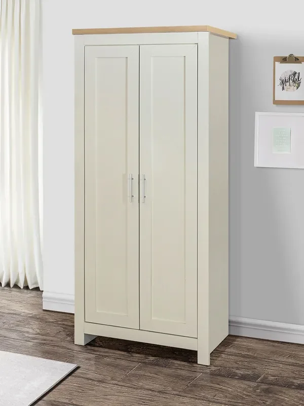 Birlea Cream and Oak Highgate 2 Effect Wardrobe