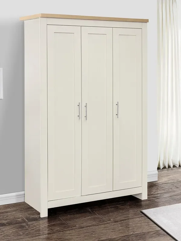 Birlea Cream and Oak Highgate 3 Effect Wardrobe
