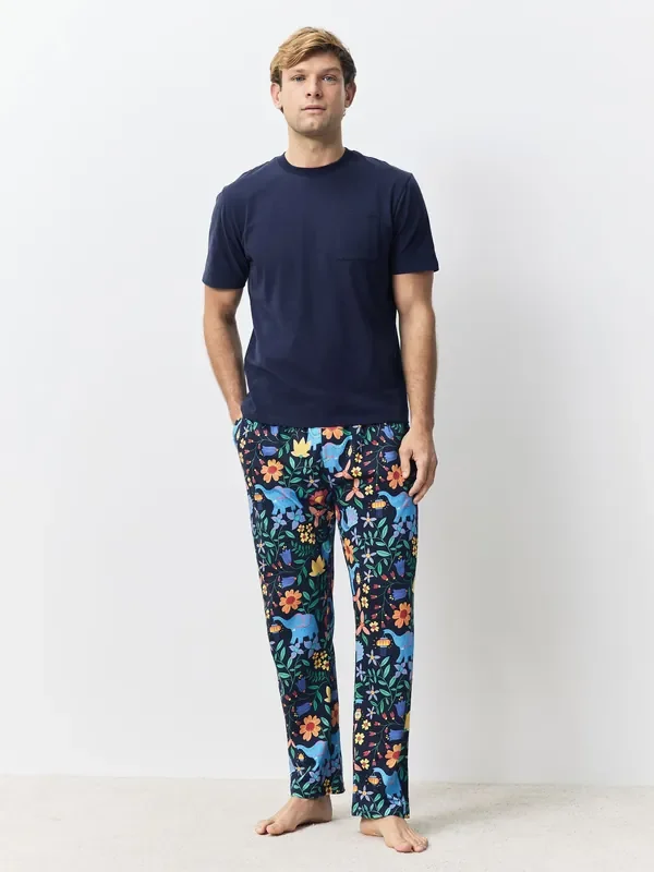 Black Family Matchback Diwali Printed Pyjamas