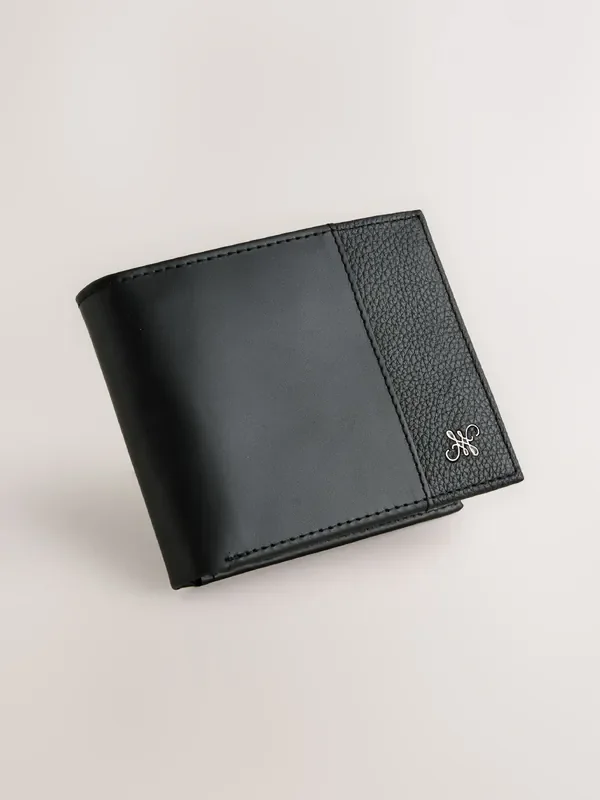 Black Leather Bifold Wallet