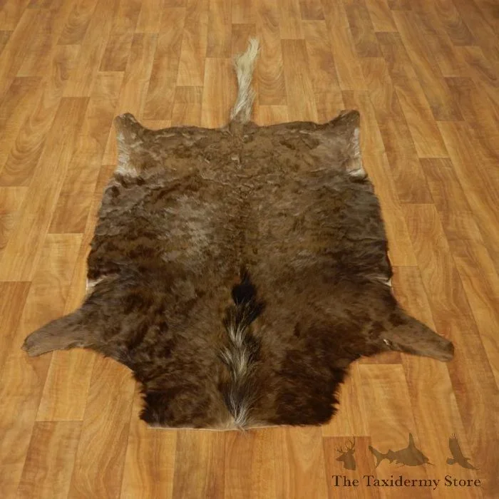 Black Wildebeest Taxidermy Hide Rug Mount For Sale