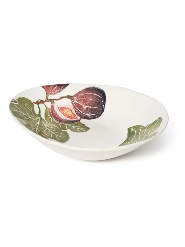 BlissHome Olive Green Fig Oblong Oval Bowl