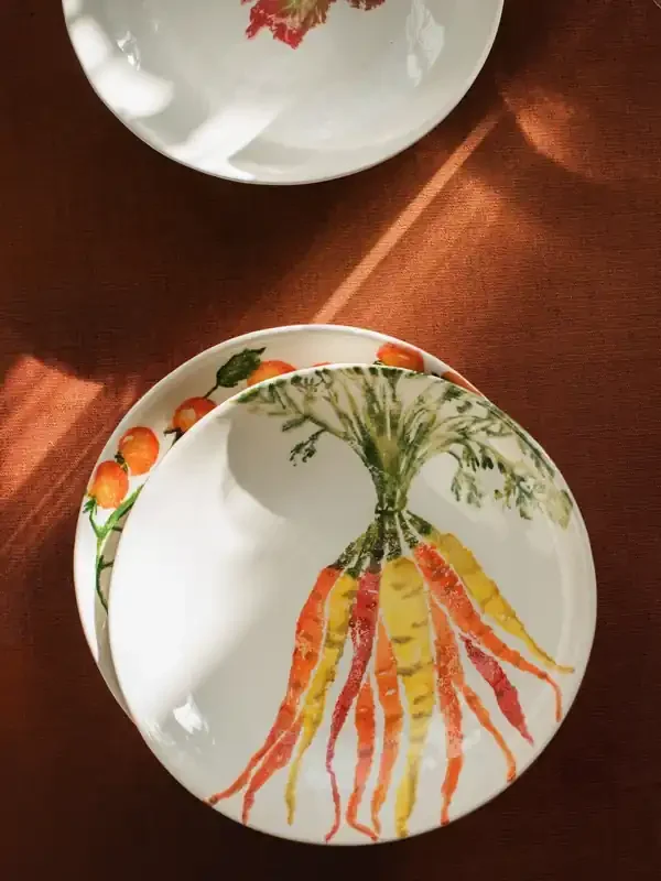 BlissHome Orange Insalata Heritage Carrots Supper Bowl