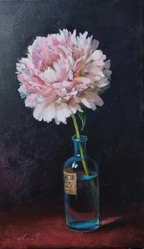 ”Blossom” (2024) Acrylic painting by Anna Silabrama