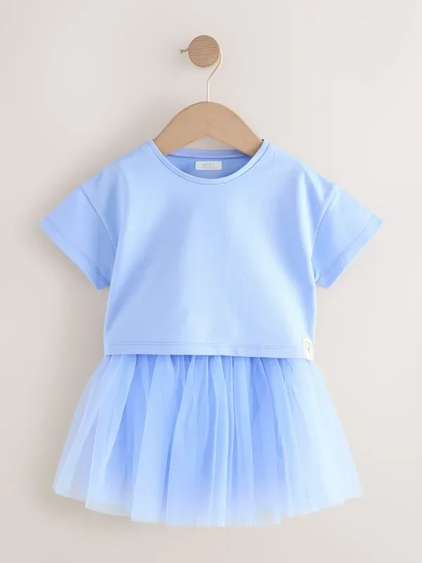 Blue T-Shirt and Skirt Set (3mths-7yrs)