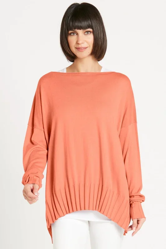Boat Neck Rib Sweater