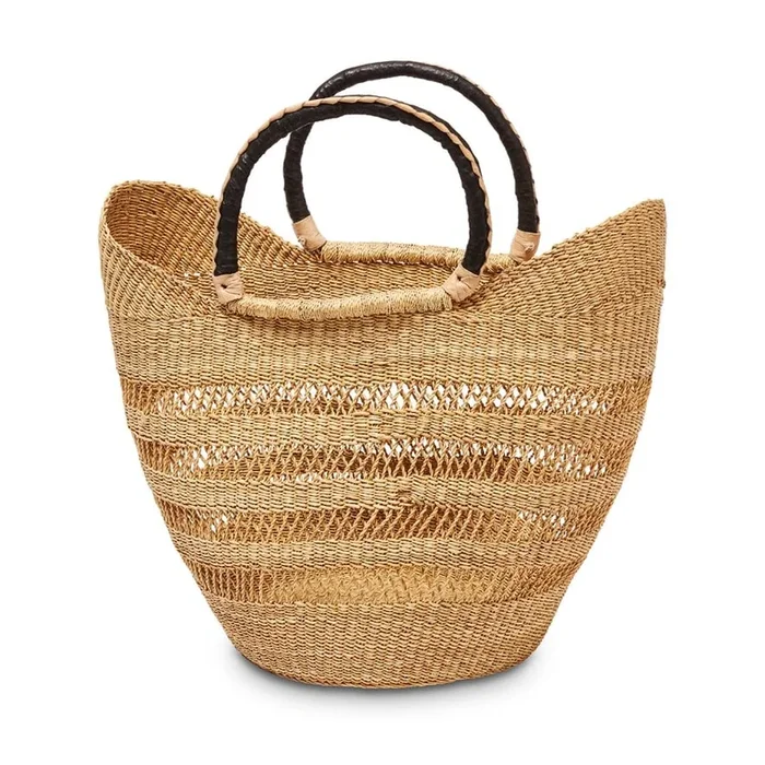 Bolga Natural Lace Shopping Basket