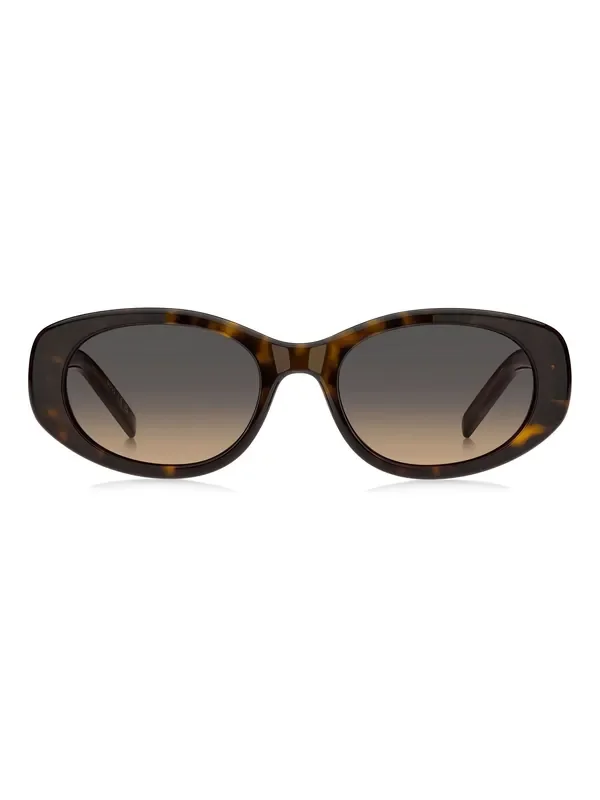BOSS Brown Oval Sunglasses in Havana