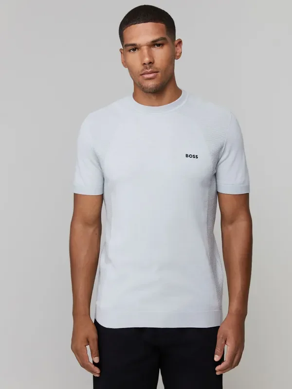 BOSS Grey Regular Fit Momentum Logo Jumper