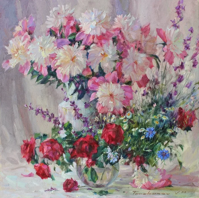 Bouquet of May flowers Oil painting by Volodymyr Tarabanov