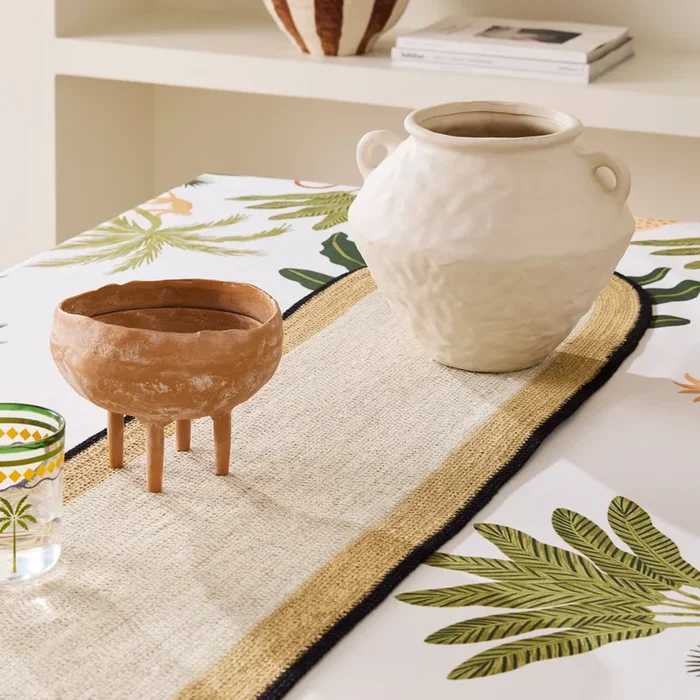 Bowie White Table Runner