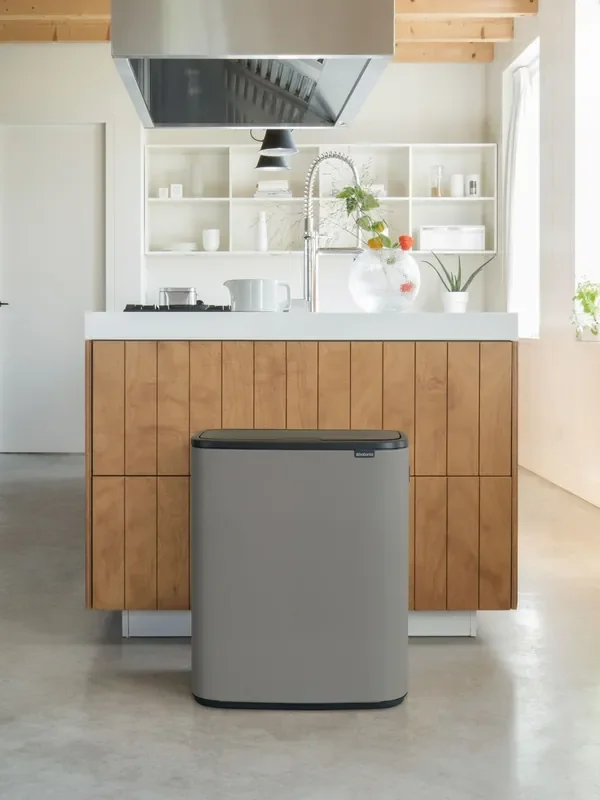 Brabantia Mineral Concrete Grey Bo Touch Bin 2 x 30L