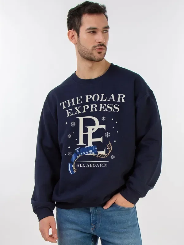 Brands In Blue Polar Express All Aboard Christmas Sweatshirt