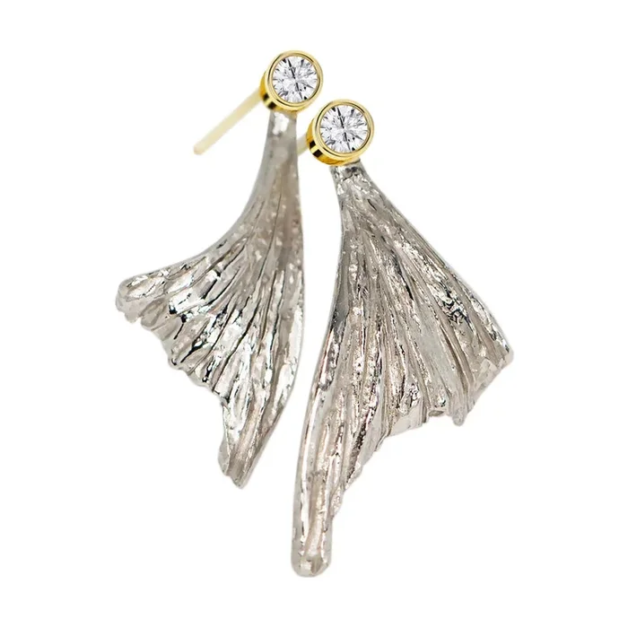 Brilliance Multidimensional Space Earrings – Oxidized Silver