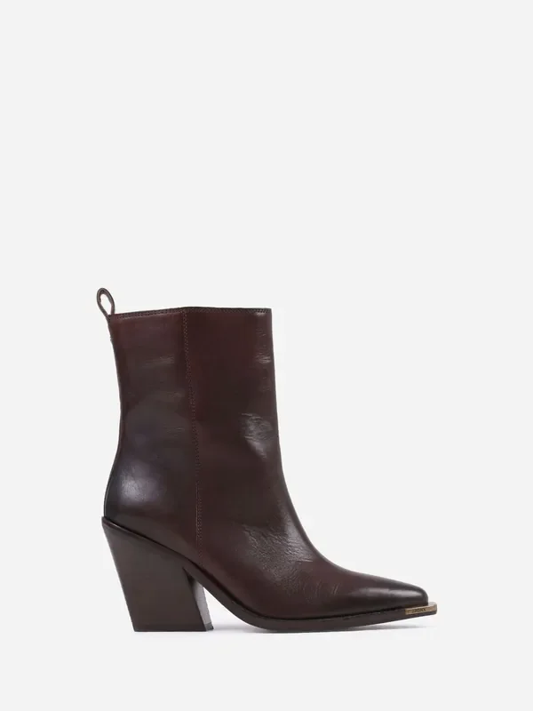 Bronx Brown New Kole Leather Ankle Boots