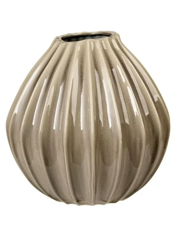 Broste Copenhagen Rainy Day Grey Wide Large Vase