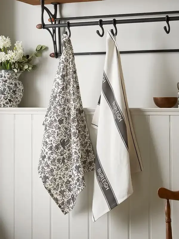 Burleigh X Bedeck Of Belfast 2 Pack Charcoal Regal Peacock Tea Towels