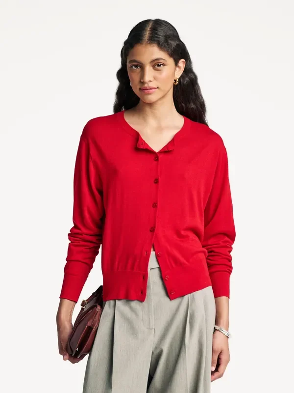 By Malene Birger Red Montie Wool Cardigan Seasons