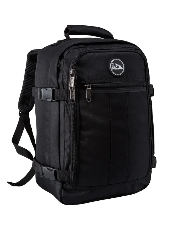 Cabin Max Black Metz 24L Underseat Personal Item Backpack Hand Luggage 40x30x20cm