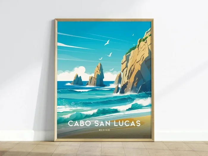 Cabo San Lucas Poster | Mexico Travel Print Wall Art | Framed or Unframed